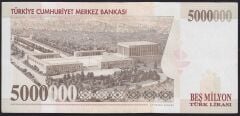 7.Emisyon 5000000 Lira F51 171191 Çok Çok Temiz