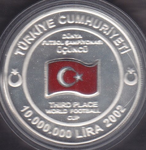 2002 YILI 10 MİLYON LİRA DÜNYA KUPASI ÜÇÜNCÜSÜ GÜMÜŞ ÇİL