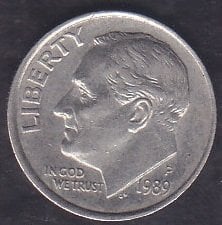 Amerika 1 Dime 1989 P