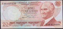 6.Emisyon 2.Tertip 20 Lira E28 418430 Çilaltı Çil