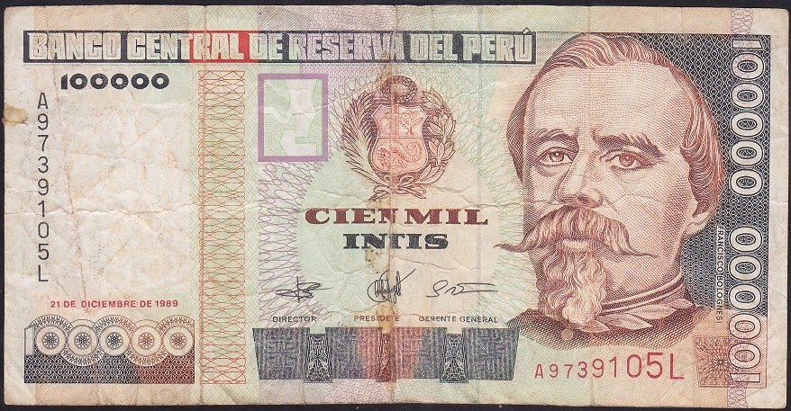 PERU 100000 İNTİS 1989 HALİYLE