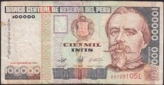 PERU 100000 İNTİS 1989 HALİYLE