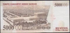 7.Emisyon 5000000 Lira F35 772436 Çok Temiz+