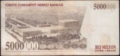 7.Emisyon 5000000 Lira G80 088084 Çok Temiz