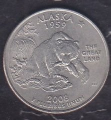 Amerika Çeyrek Dolar 2008 Hatıra Alaska