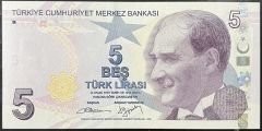 9.Emisyon 2.Tertip 5 Lira B618 106601 Çil Blok Radar