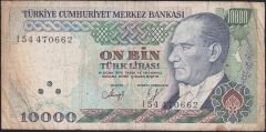 7.Emisyon 4.Tertip 10000 Lira I54 470662 Temiz