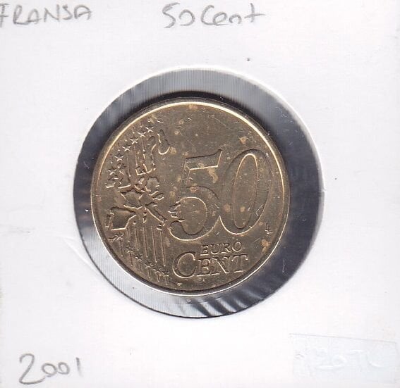 Avrupa Birliği 50 Euro Cent 2001 Fransa