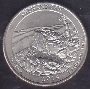 Amerika Çeyrek Dolar 2014 Hatıra Shenandoah Virginia