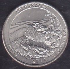 Amerika Çeyrek Dolar 2014 Hatıra Shenandoah Virginia