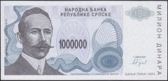 Sırbistan - Bosna Hersek 1000000 Dinar 1993 Çil Pick 155