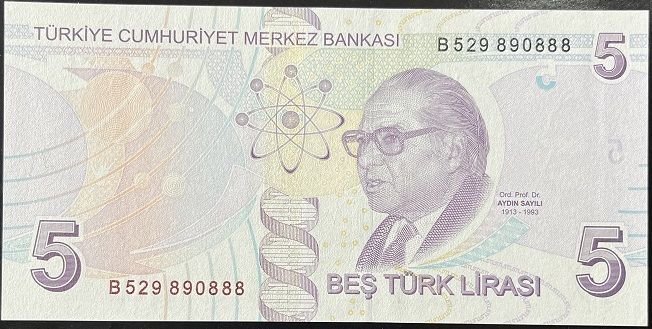 9.Emisyon 2.Tertip 5 Lira B529 890888 Çilaltı Çil