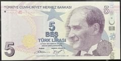 9.Emisyon 2.Tertip 5 Lira B529 890888 Çilaltı Çil