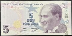 9.Emisyon 2.Tertip 5 Lira B529 890888 Çilaltı Çil