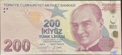 9.Emisyon 6.Tertip 200 Lira F001 881244 Çil