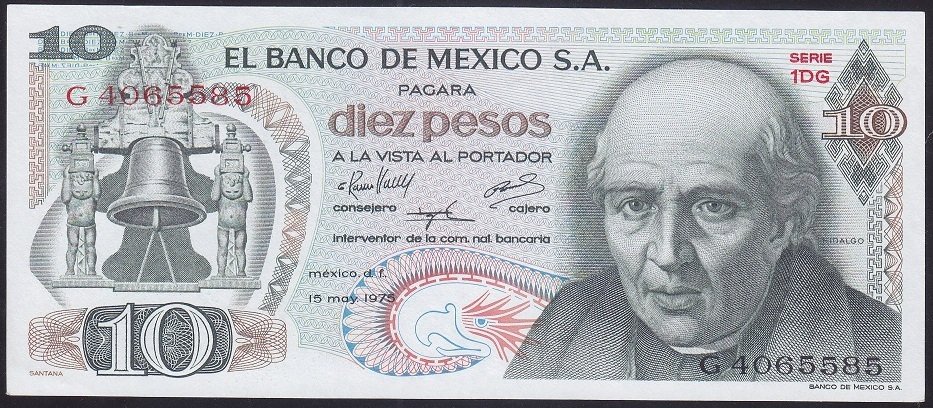MEKSİKA 10 PESOS 1975 ÇİL G