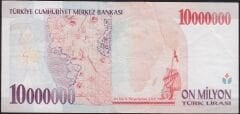 7.Emisyon 10.000.000 Lira A40 127577 Çok Temiz+