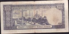 5.Emisyon 4.Tertip 500 Lira V47 021100 Çok Temiz
