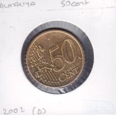 Avrupa Birliği 50 Euro Cent 2002 D Almanya