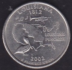 Amerika Çeyrek Dolar 2002 D Hatıra Louisana