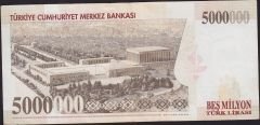 7.Emisyon 5 000 000 Lira J53 076187 Çok Temiz+
