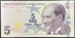 9.Emisyon 2.Tertip 5 Lira B058 255919 Çil