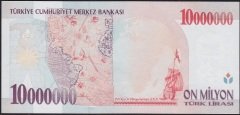 7.Emisyon 10 000 000 Lira D75 289603 Çil