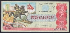 1984 9 TEMMUZ YARIM BİLET Y SERİSİ