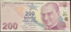 9.Emisyon 5.Tertip 200 Lira F001 325481 Çil