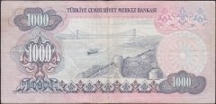 6.EMİSYON 2.TERTİP 1000 LİRA D71 376418 ÇOK TEMİZ +