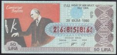 1980 29 EKİM ÇEYREK BİLET Ç SERİSİ
