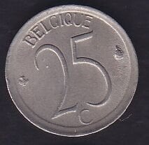 Belçika 25 Centim 1973