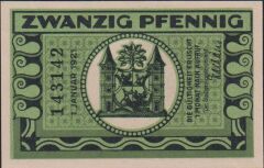 Almanya 20 Pfennig Notgeld 1921 Çil