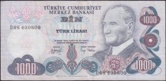 6.EMİSYON 2.TERTİP 1000 LİRA D68 400809 ÇOK TEMİZ +