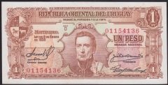 Uruguay 1 Pesos 1939 Çilaltı Pick35b