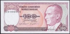 7.Emisyon 2.Tertip 100 Lira C29 999878 Çil