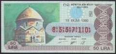 1980 19 EKİM ÇEYREK BİLET N SERİSİ