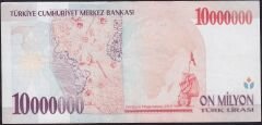 7.Emisyon 10000000 Lira A27 382797 Çok Temiz+