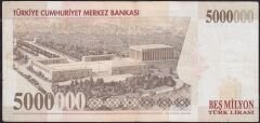 7.Emisyon 5000000 Lira G54 657418 Çok Temiz