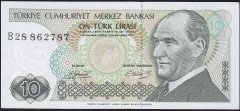 7.Emisyon 1.Tertip 10 Lira B28 862787 Çilaltı