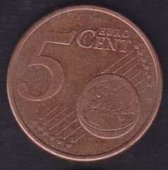 Avrupa 5 Euro Cent 2008 Fransa