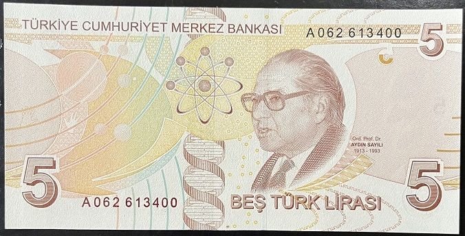 9.Emisyon 1.Tertip 5 Lira A062 613400 Çil