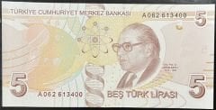 9.Emisyon 1.Tertip 5 Lira A062 613400 Çil