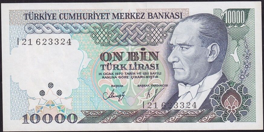 7.Emisyon 4.Tertip 10000 Lira I21 623324 Ççt Çilaltı