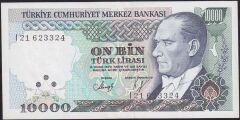 7.Emisyon 4.Tertip 10000 Lira I21 623324 Ççt Çilaltı