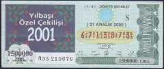 2000 31 ARALIK ÇEYREK BİLET - S SERİSİ