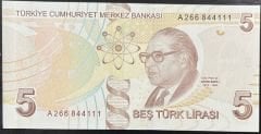 9.Emisyon 1.Tertip 5 Lira A266 844111 Çil