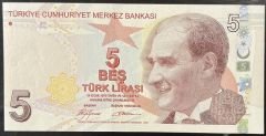 9.Emisyon 1.Tertip 5 Lira A266 844111 Çil