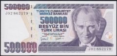 7.Emisyon 4.Tertip 500000 Lira J02 862179 Çil