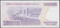 7.Emisyon 4.Tertip 500000 Lira J02 862179 Çil